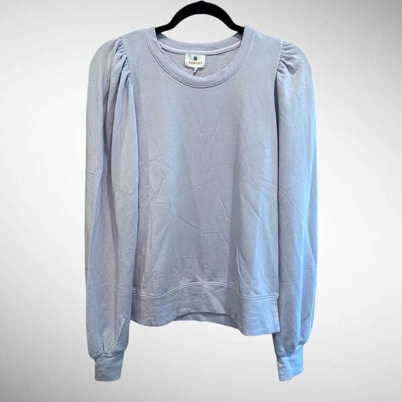 Sundry Long Sleeve Puff Shoulder Sweatshirt in Lavender Orchid Size 1 (Small) - Picture 1 of 7